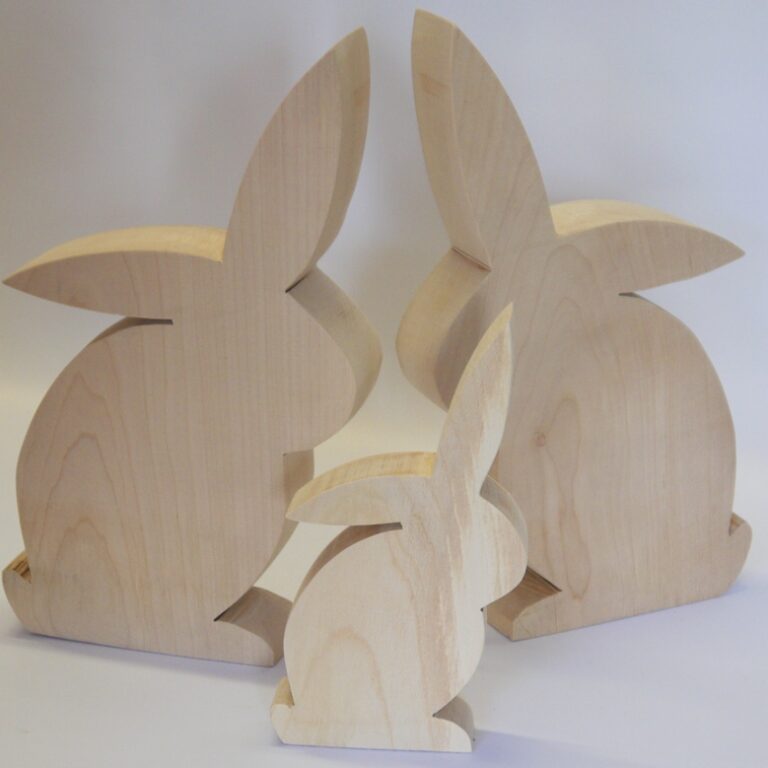 Alternative view of Holzliebe-Hase, Schlappohr, Holzdeko