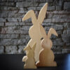 Hase-Tiermotive-Holz-Dekoration-Handwerk-Ostern
