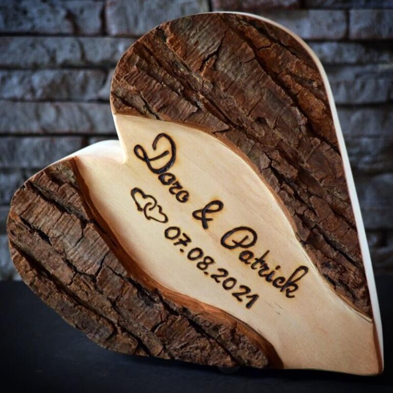 Herz-rustikal-Holz-Dekoration-Branding-Handwerk-Liebe-Geschenk-Hochzeit