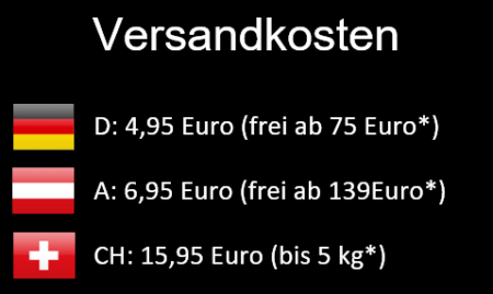 Versandkosten Deutschland, Österreich, Schweizn