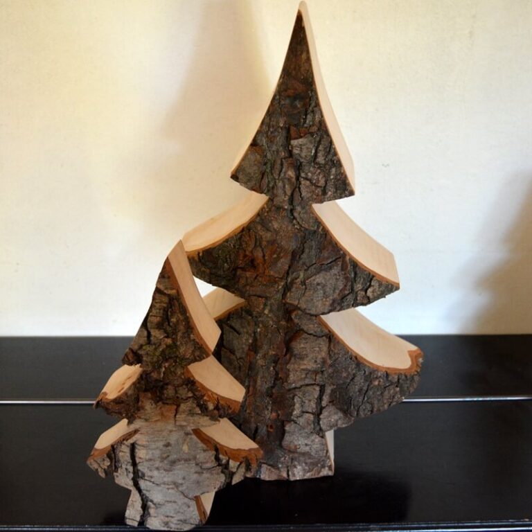 Deko Tannenbaum aus Holz, rustikal (von 18 cm bis 90 cm) – Bild 5