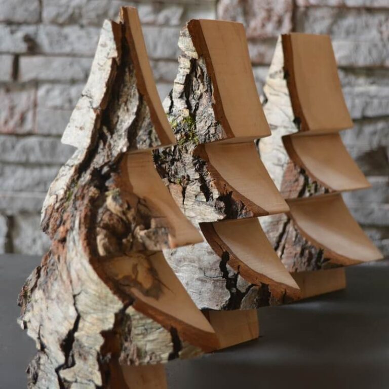 Deko Tannenbaum aus Holz, rustikal (von 18 cm bis 90 cm)