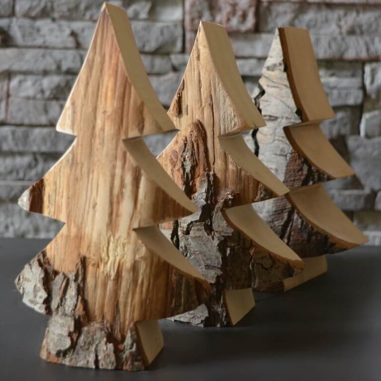 Deko Tannenbaum aus Holz, rustikal (von 18 cm bis 90 cm) – Bild 4
